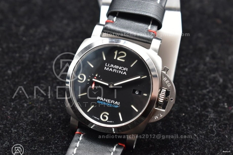  Best Green Leather Brown PAM732 Dial Edition on 1:1 TTF Strap P9010 Dark 0401